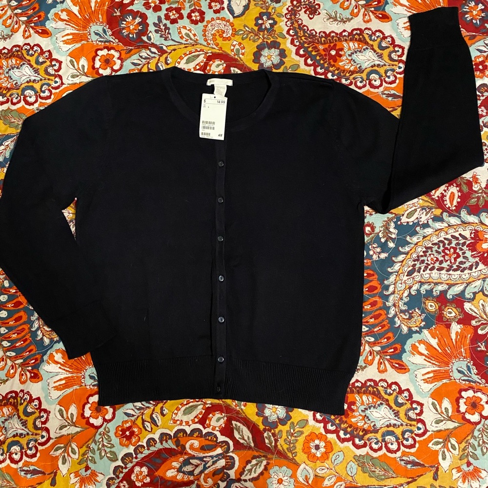 Black cardigan